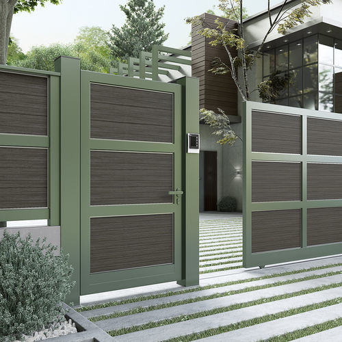 Plattenzaun - SMARTIA FC80 - ALUMIL - für Wohnhaus / zur beruflichen Nutzung / Aluminium