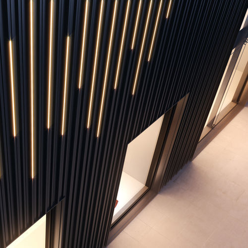 Paneel-Fassadenverkleidung - SMARTIA Barcode - ALUMIL - Aluminium / vertikal / horizontal