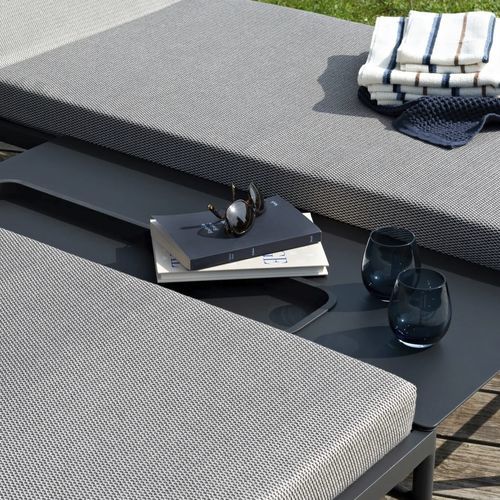 Moderner Beistelltisch - RIVAGE - FERMOB - Aluminium / Gestell aus Aluminium / rechteckig