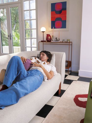 Modernes Sofa - VOULEZ-VOUS - FERMOB - Stoff / Polyurethanschaum / Polyester