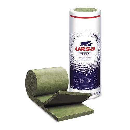 Thermo-akustische Isolierung - TERRA : URSACOUSTIC TWIN R / TWIN 38 R - URSA France - Glaswolle / Rollen / für Trennwand