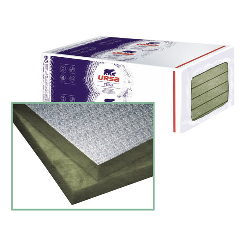 Thermo-akustische Isolierung - TERRA : ALU - URSA France - Glaswolle / steife Platten / für Dach