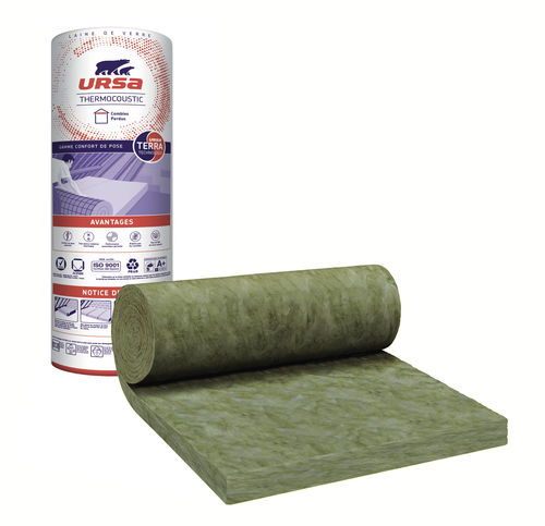 Thermo-akustische Isolierung - THERMOCOUSTIC : 40 RN - URSA France - Glaswolle / Rollen / für Decke