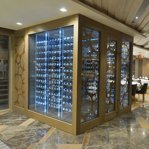 Weinkühlschrank für professionellen Einsatz - RADISSON BLU SISLI HOTEL - Focus Wine Cellars - Glas / Holz