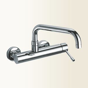 Wandmontierter Einhebelmischer - 2220 - GABOLI FLLI - aus verchromtem Metall / für Küche / 1-Loch
