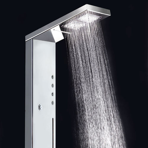 Edelstahl-Duschsäule - CU6000L - Ama Luxury Shower - Hochglanz / wandmontiert / modern