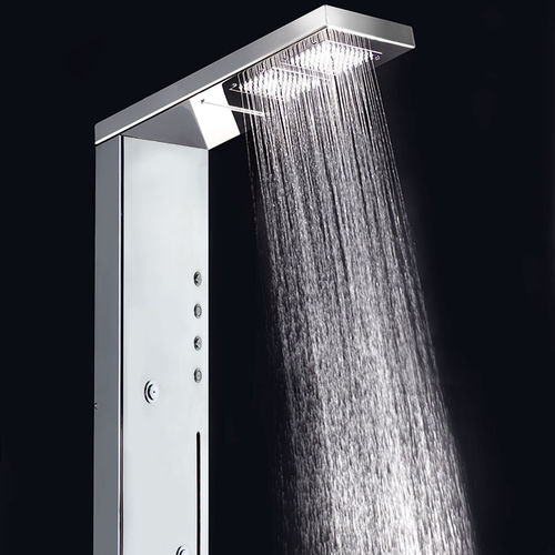 Stahl-Duschsäule - CU 6500L  - Ama Luxury Shower - Hochglanz / wandmontiert / modern