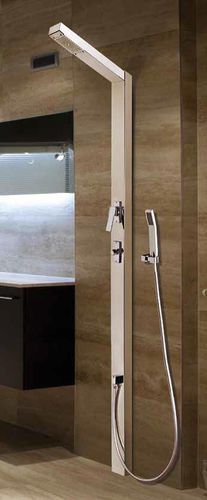 Edelstahl-Duschsäule - SA 5500L  - Ama Luxury Shower - Chromoberfläche / wandmontiert / modern