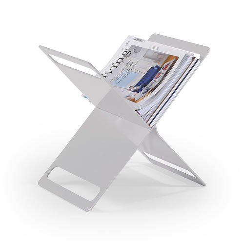 Moderner Zeitschriftenständer - PORTARIVISTE X - Julia - für Privatgebrauch / Aluminium