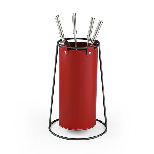 Leder-Aufbewahrungsbox - B100 PORTA ACCESSORI CAMINO VERNICIATO - Julia