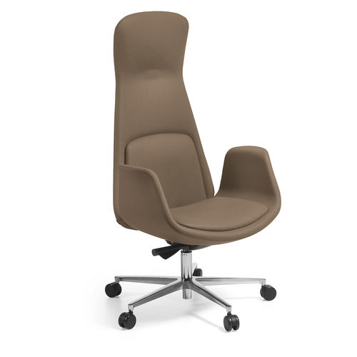 Moderner Chefsessel - NORDES ALTA - Julia - Stoff / poliertes Aluminium / schrägstellbar