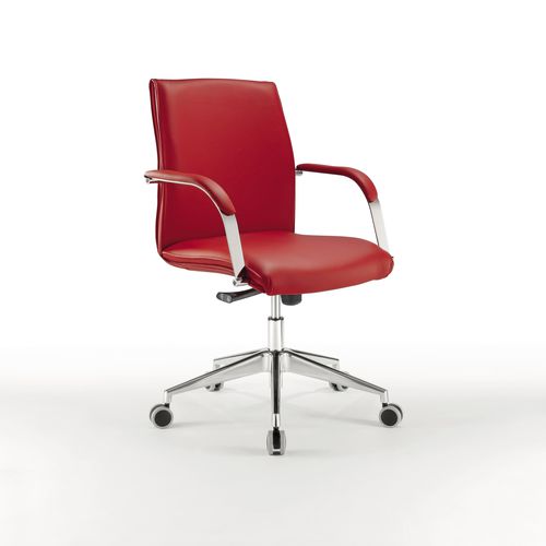 Moderner Bürostuhl - ARAISS - Julia - Aluminium / Polster / mit neigbarer Rückenlehne