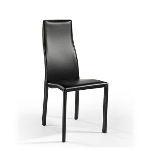 Moderner Stuhl - CUBA - Julia - für den Innenraum / Leder / Gestell aus Aluminium