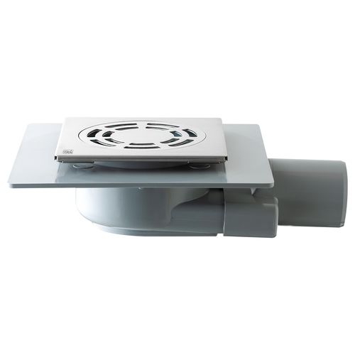 ABS-Bodenablauf - 2655.491.8 - OMP TEA - Stahl / für Bad / quadratisch