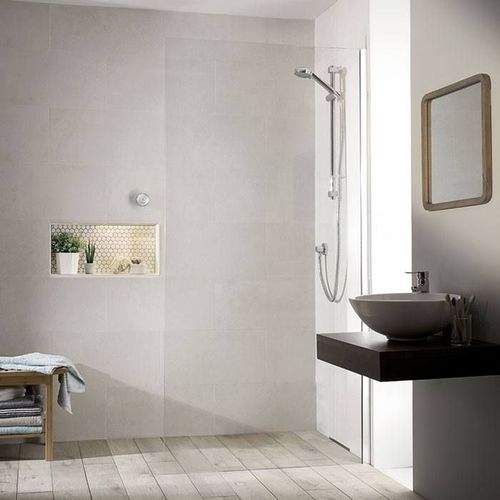 Wandmontiertes Duschsystem - QUARTZ BLUE - aqualisa - modern / mit regulierbarem Brausekopf