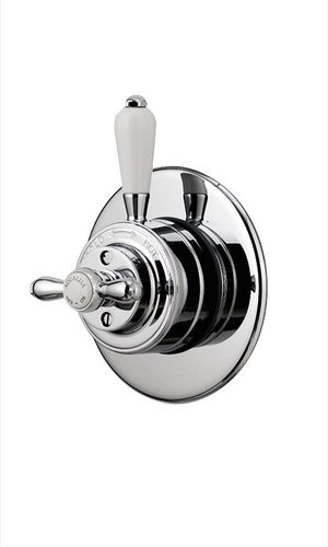 Wandmontiertes Duschsystem - AQUATIQUE THERMO CHROME - aqualisa - klassisch / thermostatisch / mit regulierbarem Brausekopf