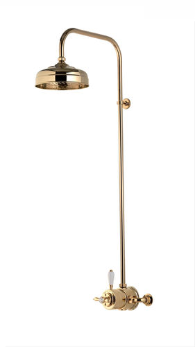 Duschsystem für Wandeinbau - AQUATIQUE THERMO GOLD - aqualisa - klassisch / thermostatisch / mit Duschkopf auf Duschsäulen