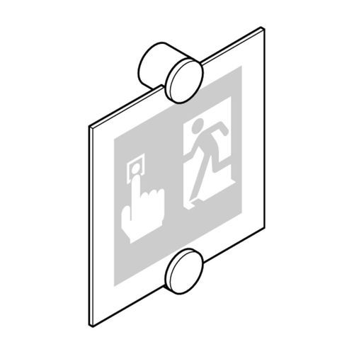 Schild für Tür - 1385-FTS-----00 - Eff Eff - wandmontiert / Acryl / für den Innenraum
