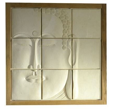 Zementfliesen - BUDDHA - Dharma Bati Bali ,PT - Sandstein / Relief / für den Innenraum