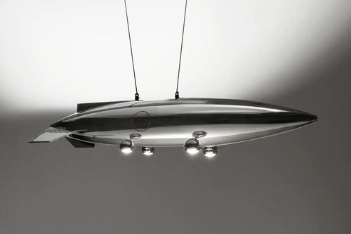 Luftfahrt-Kronleuchter - AIR-ALP0177 AIRCRAFT FUEL TANK LIGHT - Arteinmotion - originelles Design / aus verchromtem Metall / Aluminium