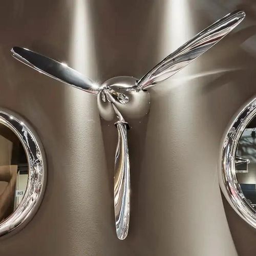 Flugzeugteile--Skulptur - AIR-ELI0006 AIRPLANE PROPELLER WALL ART - Arteinmotion - Aluminium / upgecycelt / Made in Italy