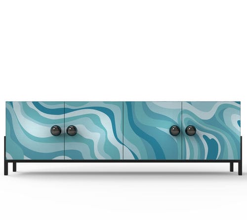 Modernes Sideboard - MA-2P + PH-2M + RO-1V - Momenti - MDF / Harz / Glasfaser