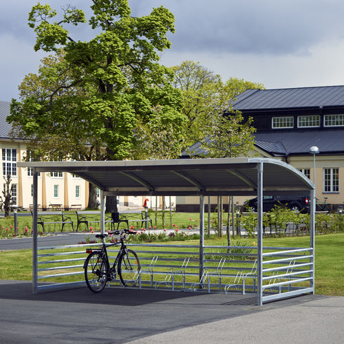 Polycarbonat-Überdachungen-Fahrradunterstand - CAPELLA - HAGS Aneby AB - Stahl / für öffentliche Bereiche / für städtische Bereiche