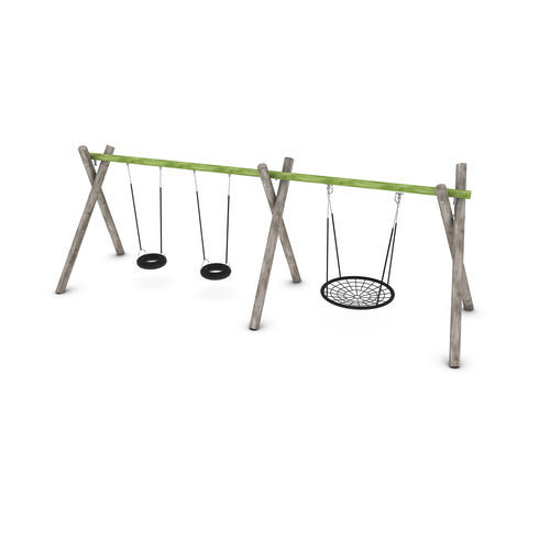 Holzschaukel - GELIEGA  - HAGS Aneby AB - Stahl / Mehrfach / Spielplatz