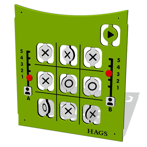 Tic-Tac-Toe-Spielpaneel - 8061963  - HAGS Aneby AB - Polyamid / Edelstahl / Musik