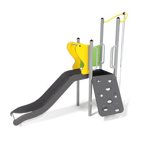Gerade Rutsche - UNIMINI ESSENTIALS CALIBAN  - HAGS Aneby AB - für Spielplätze / Edelstahl / Holz