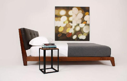 Doppelbett - TRACI  - VIOSKI - modern / gepolstertes Kopfteil / Leder