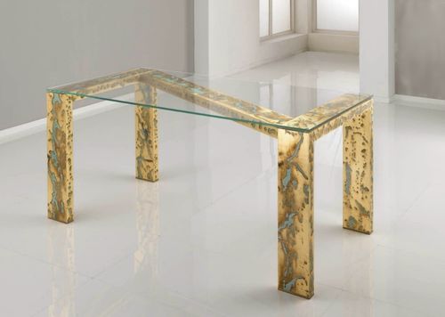 Moderner Tisch - OROOXY ZETA - KAP International - Glas / rechteckig / für Außenbereich