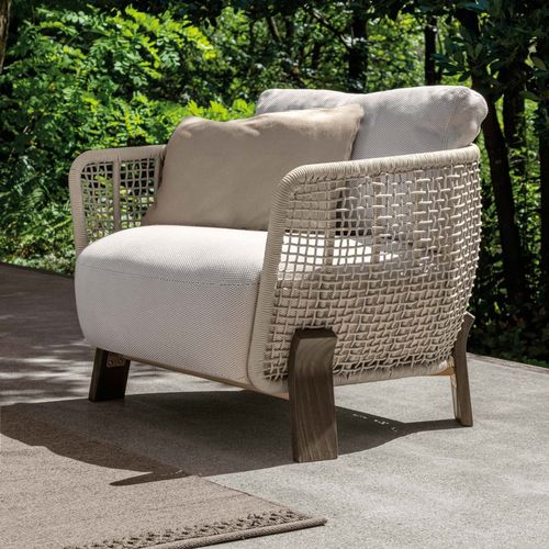 Moderner Sessel - ARGO - TALENTI - Stoff / Kordel / Aluminium