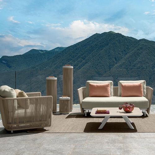 Modernes Sofa - CORAL  - TALENTI - für Garten / Stoff / grau