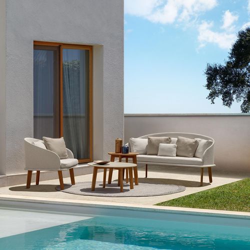Modernes Sofa - CLEOSOFT - TALENTI - für Garten / Stoff / mit Armlehnen