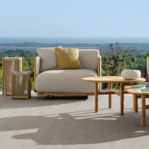 Moderner Sessel - JUN - TALENTI - Stoff / Holz / handgefertigt