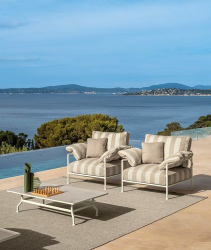 Moderner Sessel - CAPRI - TALENTI - Stoff / Aluminium / mit abnehmbarem Bezug