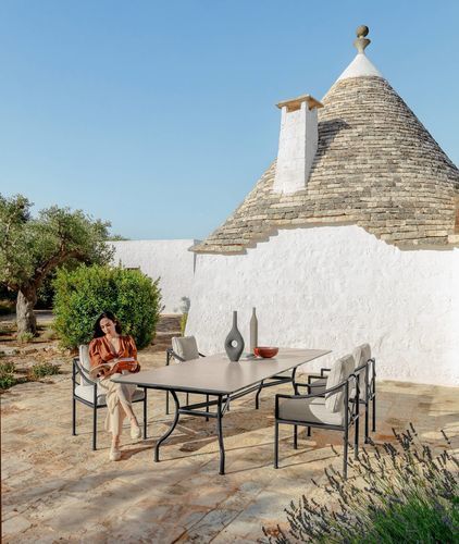 Moderner Esstisch - CAPRI - TALENTI - Aluminium / Keramik / Gestell aus Aluminium