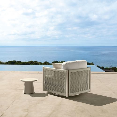 Moderner Sessel - DOLCEVITA//ALU - TALENTI - Stoff / Aluminium / mit abnehmbarem Bezug