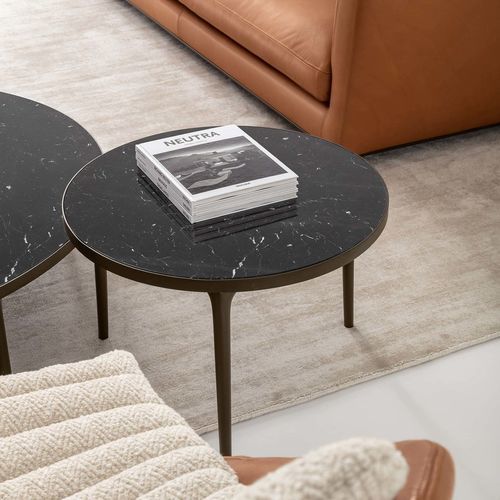 Moderner Couchtisch - SOUL - TALENTI - Aluminiumguss / Stahl / Marmor