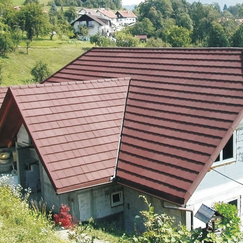 Portugiesische-Dachziegel - ROWOOD - Roser Co., Ltd. - Stahl / Kleinformat / braun