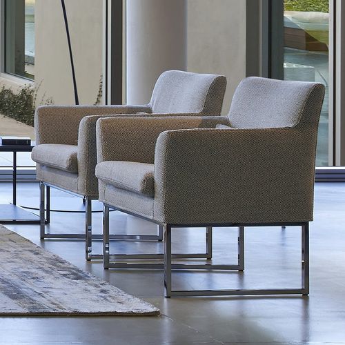 Moderner Sessel - AFTER DINNER - Mazzoli Design - Leder / Stoff / Polyurethan