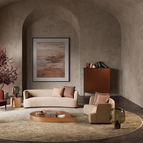 Design-Sofa - GRAND FOLIE - Mazzoli Design - für Wohnzimmer / Leder / Polyurethanschaum