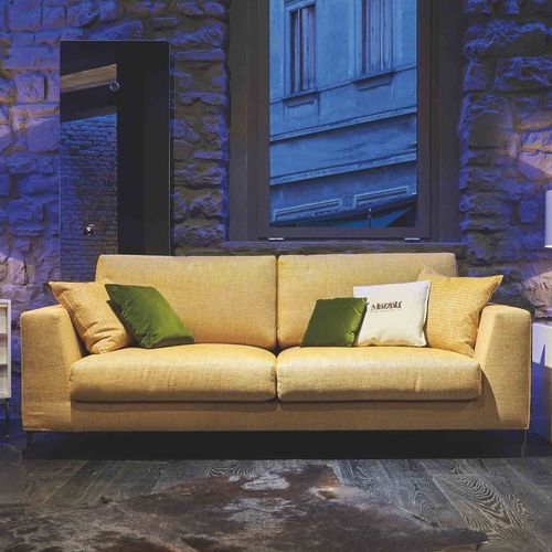 Stil-Sofa - FRED - Mazzoli Design - für Wohnzimmer / Stoff / Baumwolle