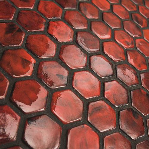 Keramik-Mosaikfliese - ART DECO - Arezia - Hochglanz / matt / für den Innenraum