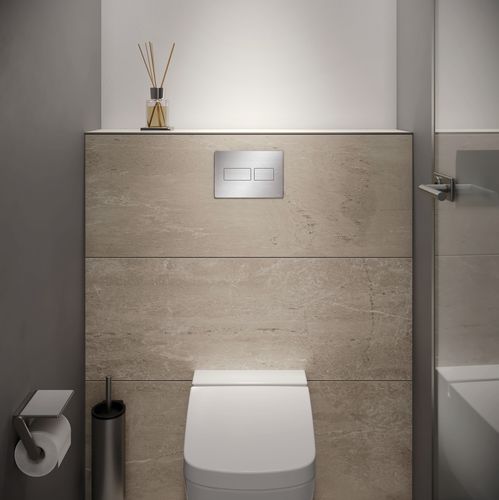 Doppelte Drückerplatte - TECESOLID - TECE - für Privatgebrauch / für öffentliche Toilette