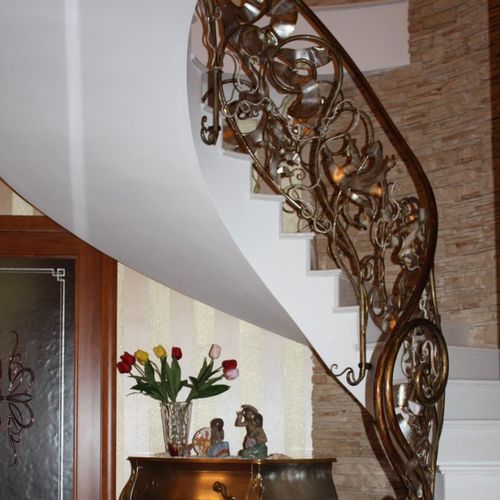 Schmiedeeisen-Geländer - MEDA - Maximusarredi - mit Stangen / für den Innenraum / für Treppen