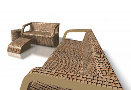 Modernes Sofa - SPARK - drydesign - braun / Karton / Zweisitzer