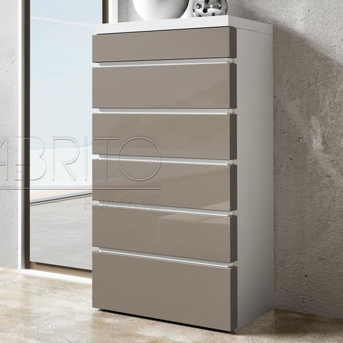 Moderner Chiffonnier - ARIS PLUS : 11D - A. Brito - Holz / lackiertes Holz / beige