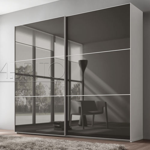 Moderner Kleiderschrank - FULLDRESS : 12 - A. Brito - Glas / melaminbeschichtet / mit Schiebetür